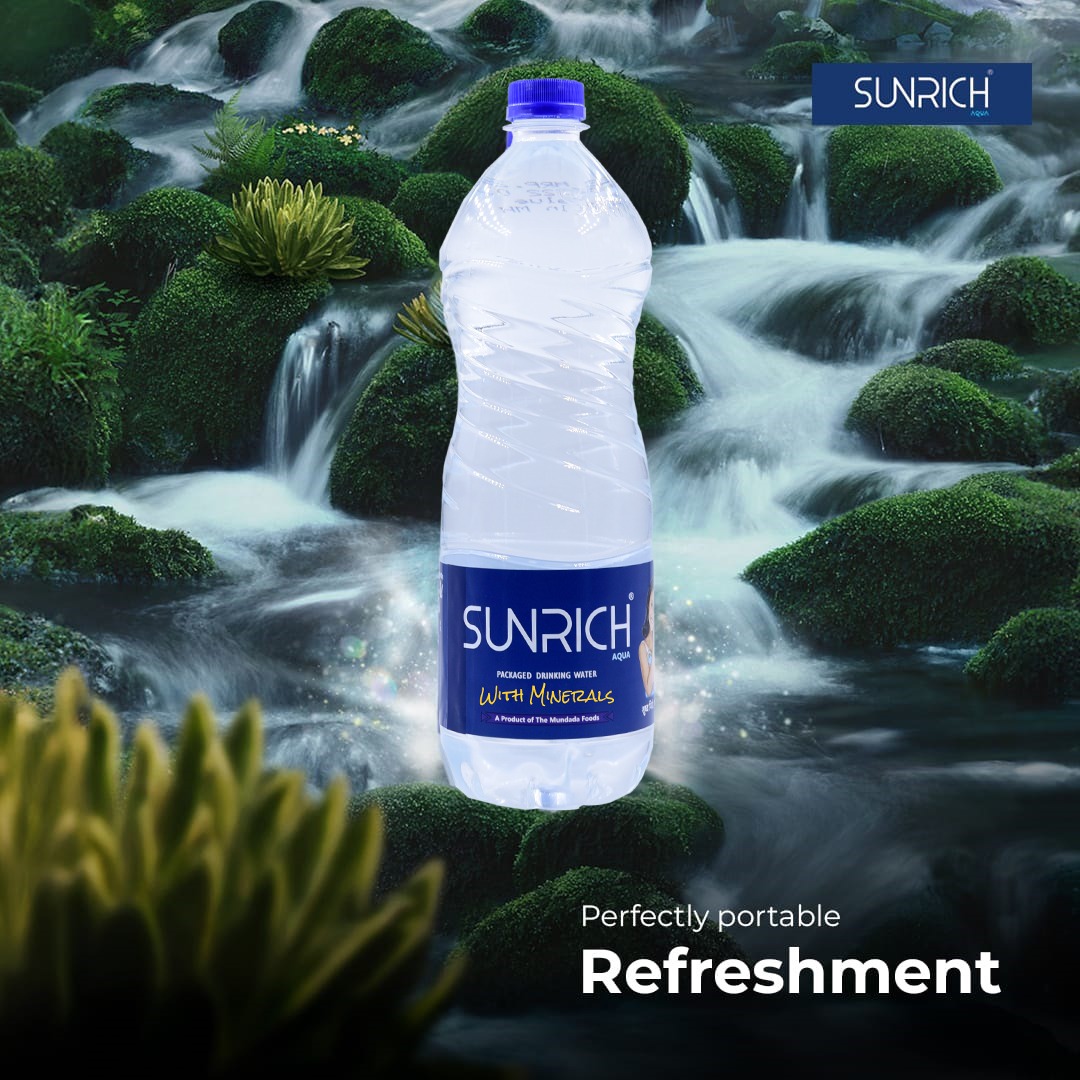 SunrichAqua's tweet photo. "Stay refreshed on the go with Sunrich Aqua - the perfectly portable mineral water, sourced from the purest streams and enriched with essential minerals for a taste of nature in every sip.
.
.
#sunrichaqua #packageddrinkingwater #mineralwater #bestdrinkingwater #drinkpure https://t.co/soB5W4Pmvf