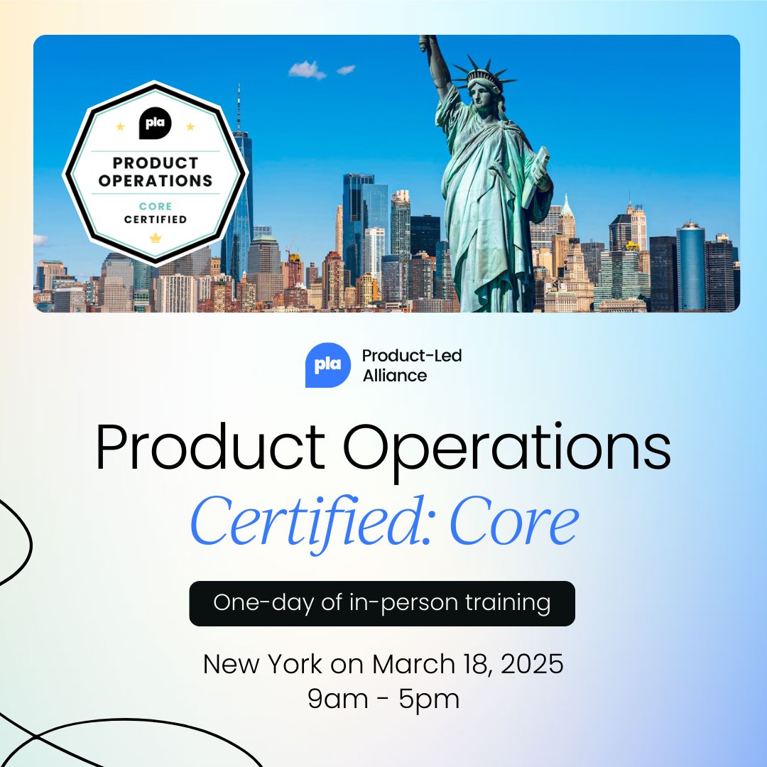 Product Operations Certified: Core is coming to New York in 2025. 🗽🇺🇸

Join us on March 18 and gain the skills you need to streamline processes, improve collaboration, and drive product success.

Register now and save 200 USD with early bird: eu1.hubs.ly/H0fgDTx0