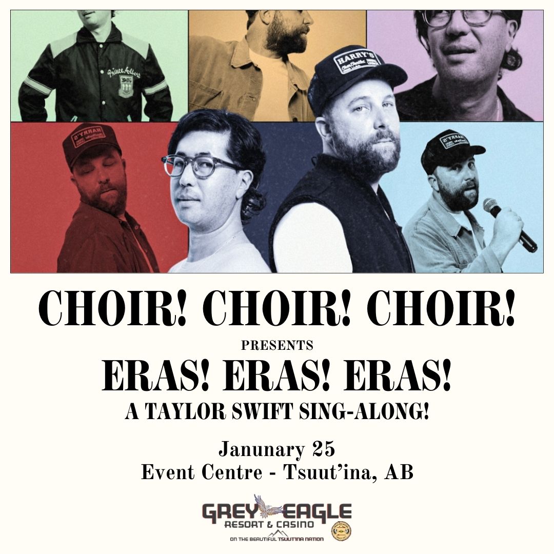 Grey Eagle Resort & Casino (@greyeagleresort) on Twitter photo π’ ANNOUNCEMENT πΆ
<a href="/choirchoirchoir/">Choir! Choir! Choir!</a> Presents: ERAS! ERAS! ERAS! A Taylor Swift Sing-Along!
Join us on Saturday, January 25th at the Event Centre at Grey Eagle Resort & Casino.
ποΈ Presale date & time: Wed, Dec 11th 10 AM - 10 PM
π Presale code: LOVE
greyeagleresortandcasino.ca/events/choir-cβ¦ π’ ANNOUNCEMENT πΆ
<a href="/choirchoirchoir/">Choir! Choir! Choir!</a> Presents: ERAS! ERAS! ERAS! A Taylor Swift Sing-Along!
Join us on Saturday, January 25th at the Event Centre at Grey Eagle Resort & Casino.
ποΈ Presale date & time: Wed, Dec 11th 10 AM - 10 PM
π Presale code: LOVE
greyeagleresortandcasino.ca/events/choir-cβ¦