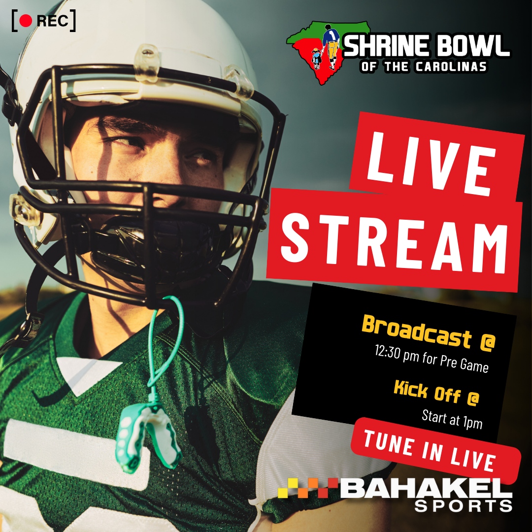 Can't make it to the Shrine Bowl? No worries! Watch the live stream online or catch the game highlights at bahakelsports.com Don't miss a moment of the action! 📺🔥 #ShrineBowl #LiveStream#ShrineBowlOfTheCarolinas #ShrineBowl #NC #SC