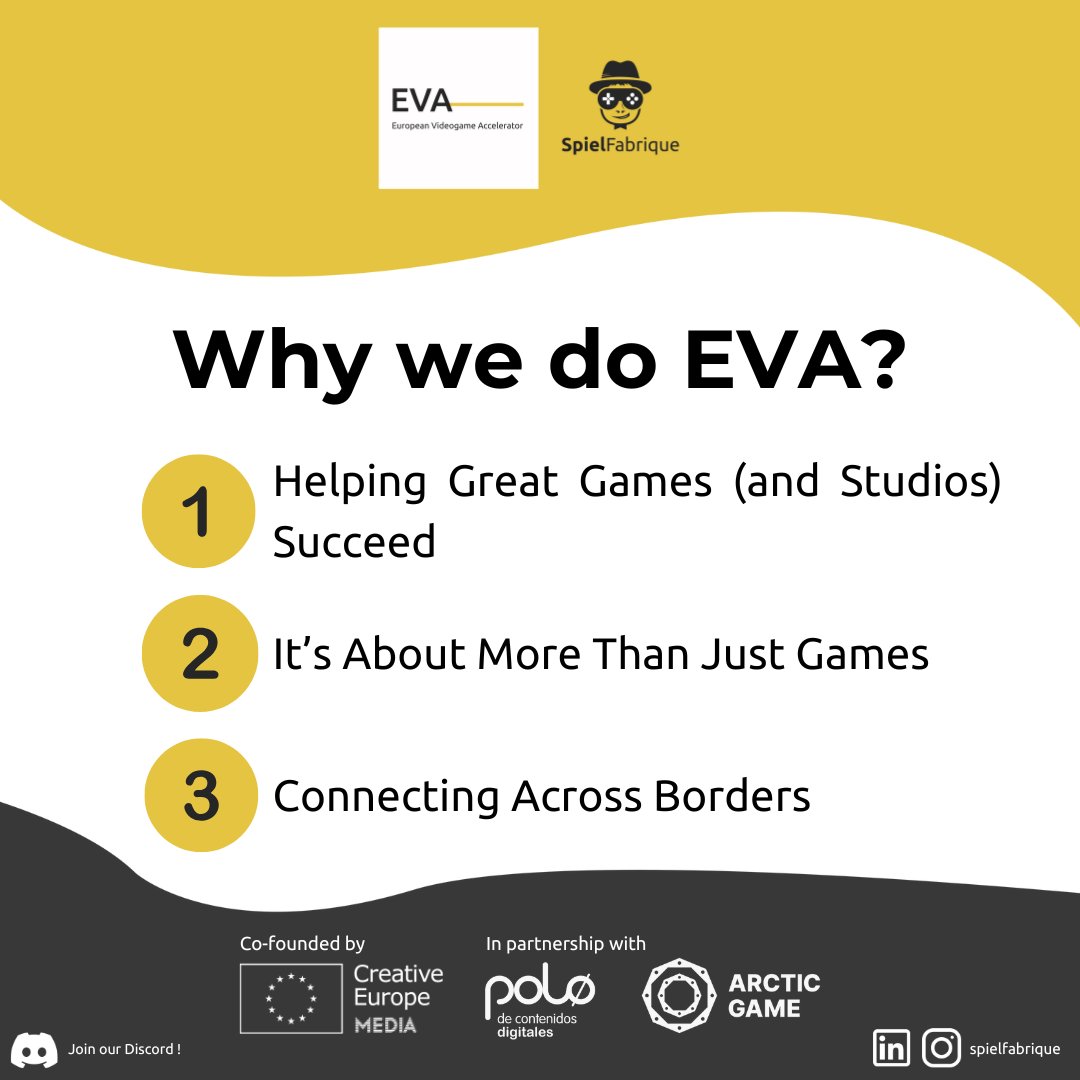 🎮 EVA 2025 is back! Empowering indie game studios with mentoring, workshops &amp; funding to grow globally. Apply by Jan 15: my.spielfabrique.eu #EVA2025