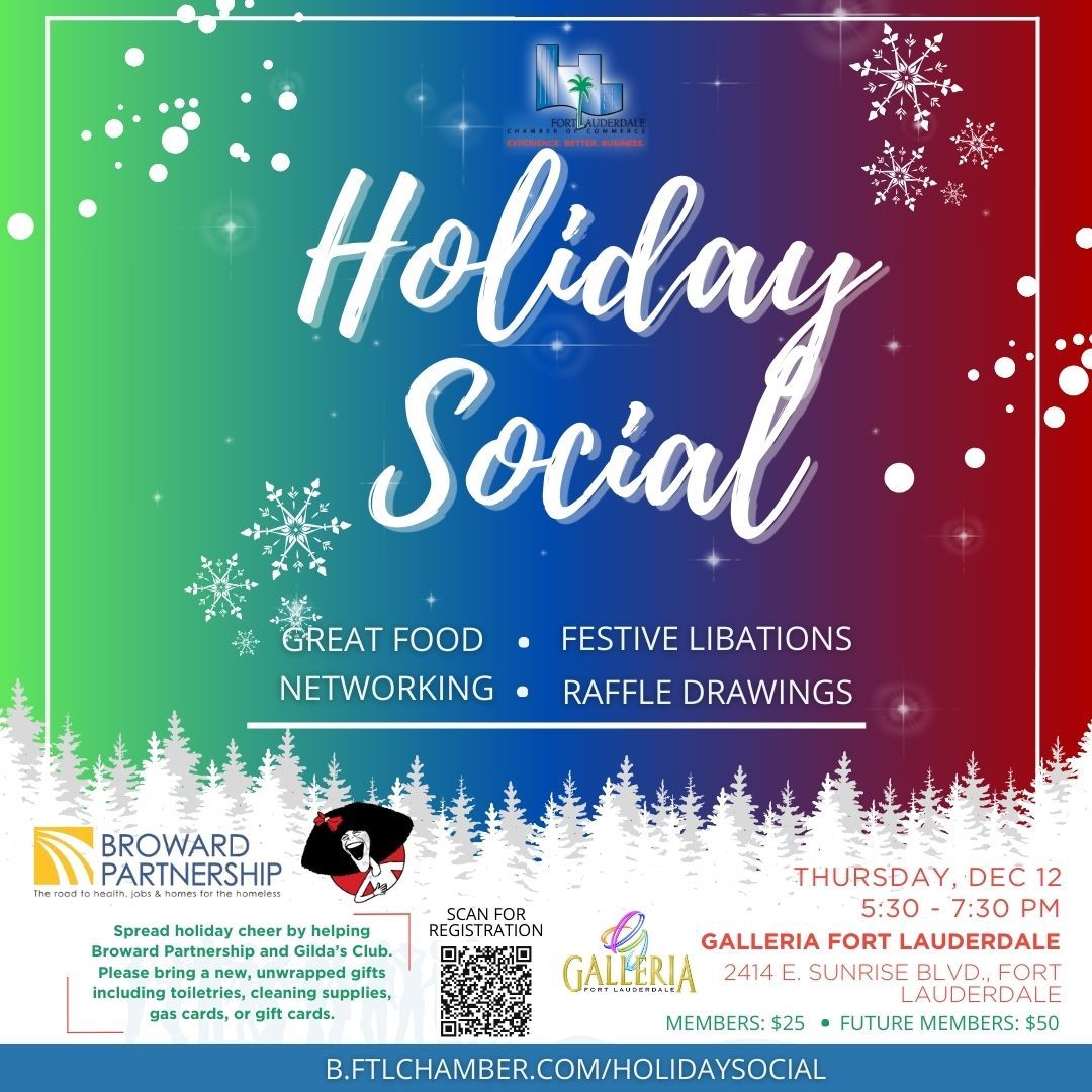 FLLChamber's tweet image. Still time to register: b.ftlchamber.com/holidaysocial