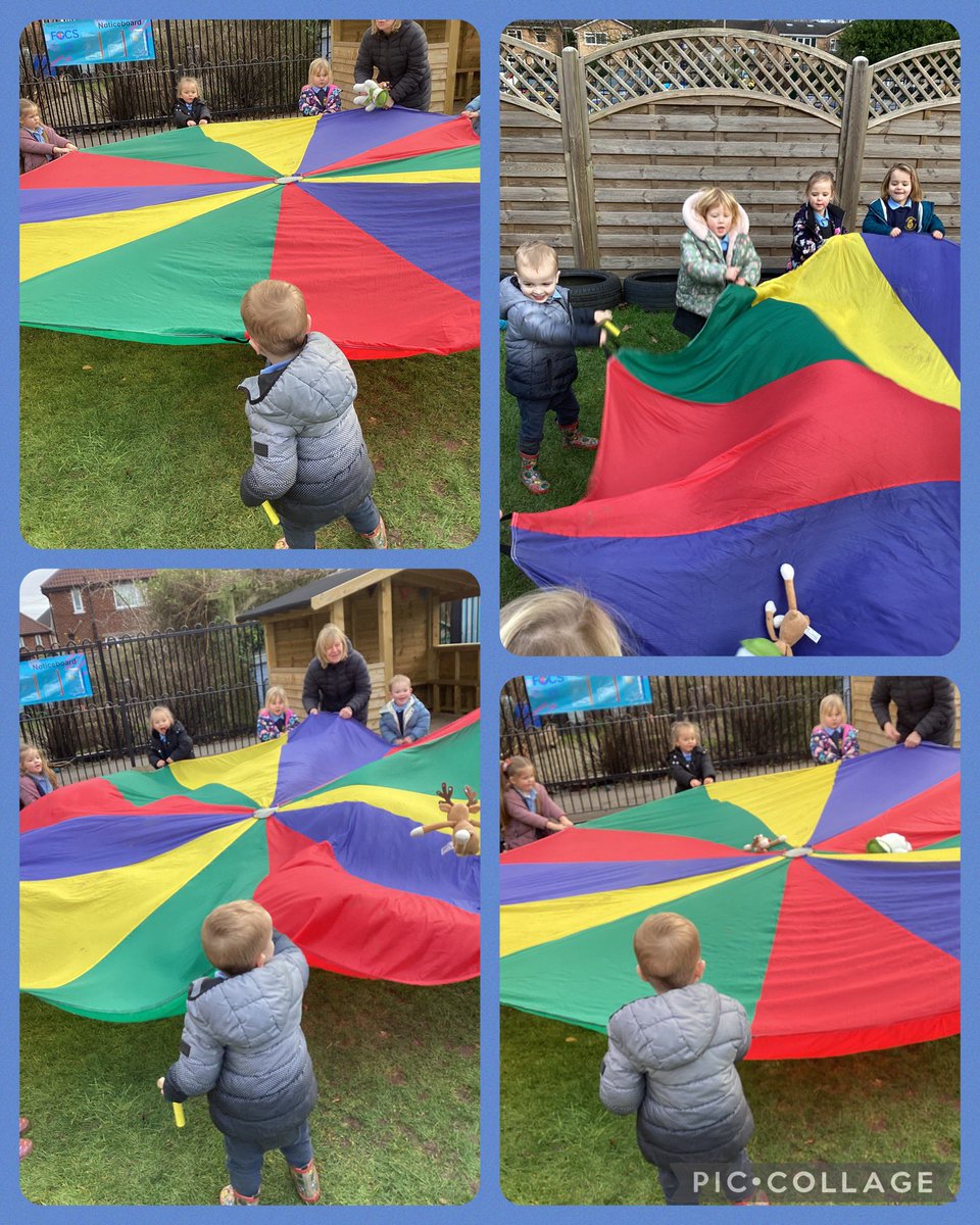 Christmas parachute fun, games and singing! 🎄🎉🤶🎅☃️
@ComberbachMrsH 
@MrsYoung