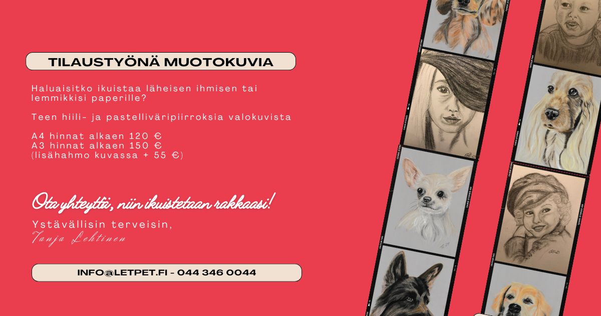 TmiLetPet's tweet photo. Ota yhteyttä niin ikuistetaan rakkaasi paperille 💛

Terveisin,
Tanja https://t.co/0OU6TNOspf