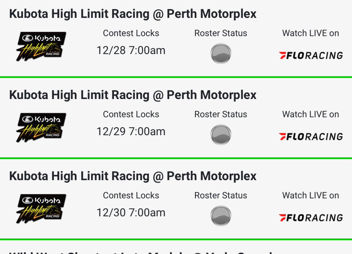 JumpTheCushion's tweet photo. I made NASCAR DFS videos all last season…why don’t we do the same for @DirtDraft ! Starting with the Perth @HighLimitRacing shows, I will be making videos centered around the event, the confirmed drivers and the stats you need to know! #dailyfantasy https://t.co/Q3o8MpbRFb
