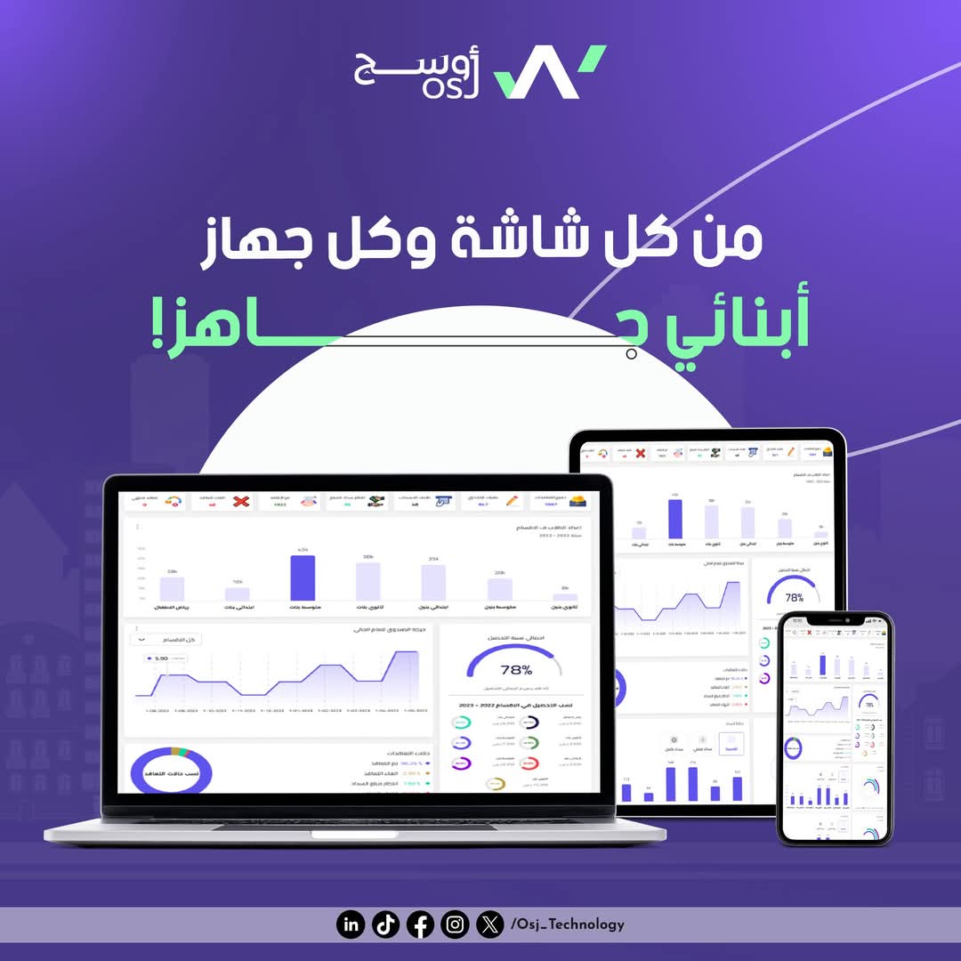 لن تفوتك أي معلومة تتعلق بأبنائك مع " نظام أبنائي " 👌🏻

فالنظام يربطك مباشرة بأحداث المدرسة حيثما كنت، مع كل تحديث أو إجراء يرسل إشعاراً نصياً مباشرة إلى هاتفك، وذلك بفضل تجاوبه مع كافة أحجام الشاشات، فيمكنك متابعة الحساب الخاص بأبنائك من ( الكمبيوتر- التابلت - الهاتف المحمول )