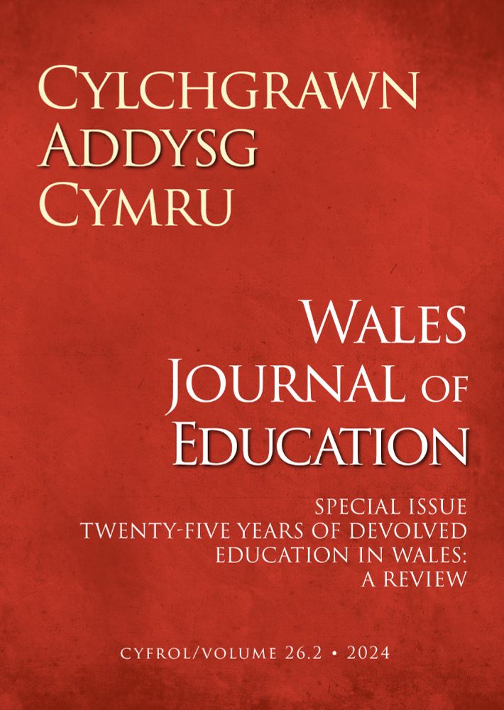 Twenty-Five Years of Devolved Education in Wales: A Review  

The Wales Journal of Education has published a bilingual Open Access special issue critiquing a quarter of a century of post-devolution educational policymaking and practice in Wales.  

journal.uwp.co.uk/wje/issue/41/i…