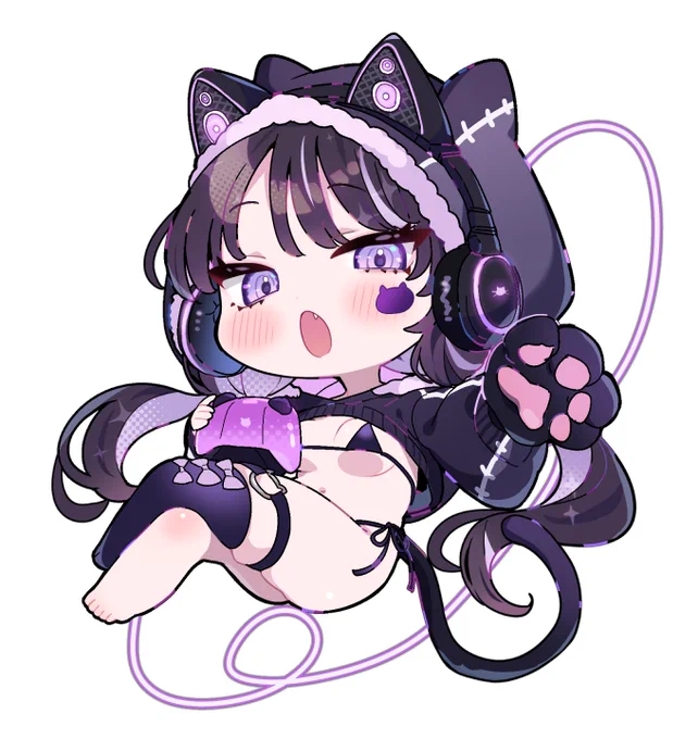 SD猫耳パーカーまゆにゃんにゃん冬コミグッズ用 