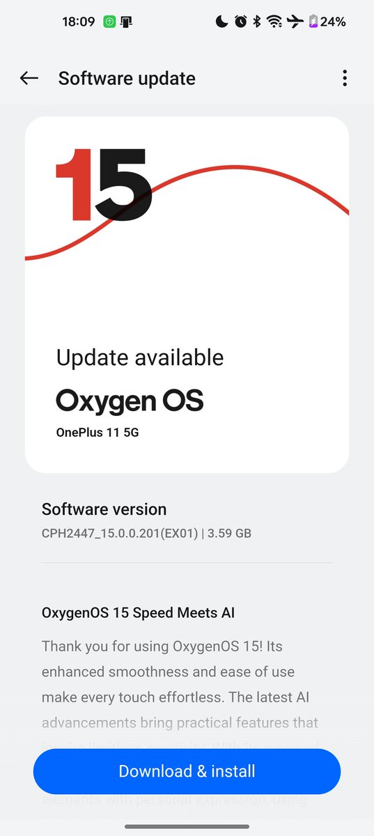 _techibee's tweet image. Attention OnePlus 11 users! 🥳 Stable OxygenOS 15 has been rolled out. It looks like they&apos;ve added some exciting AI features, including the Circle to Search and more!
Retweet to spread this awesome information 😊
 #OnePlus11 #OxygenOS15