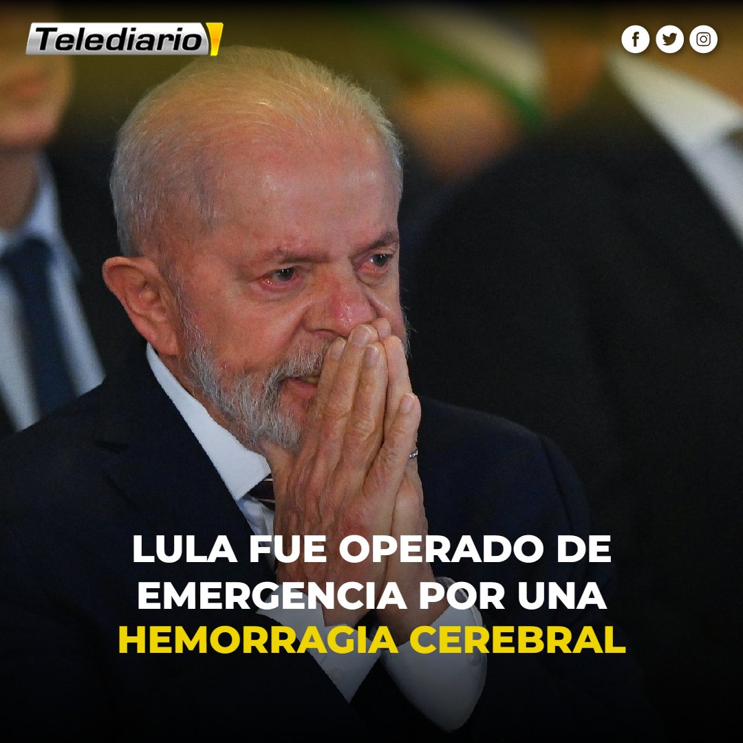 TelediarioGT's tweet photo. 🚨 #LuladaSilva fue #operado de urgencia por una hemorragia cerebral ➡ https://t.co/ZY5xCFXDte https://t.co/EPDXJ8B1di