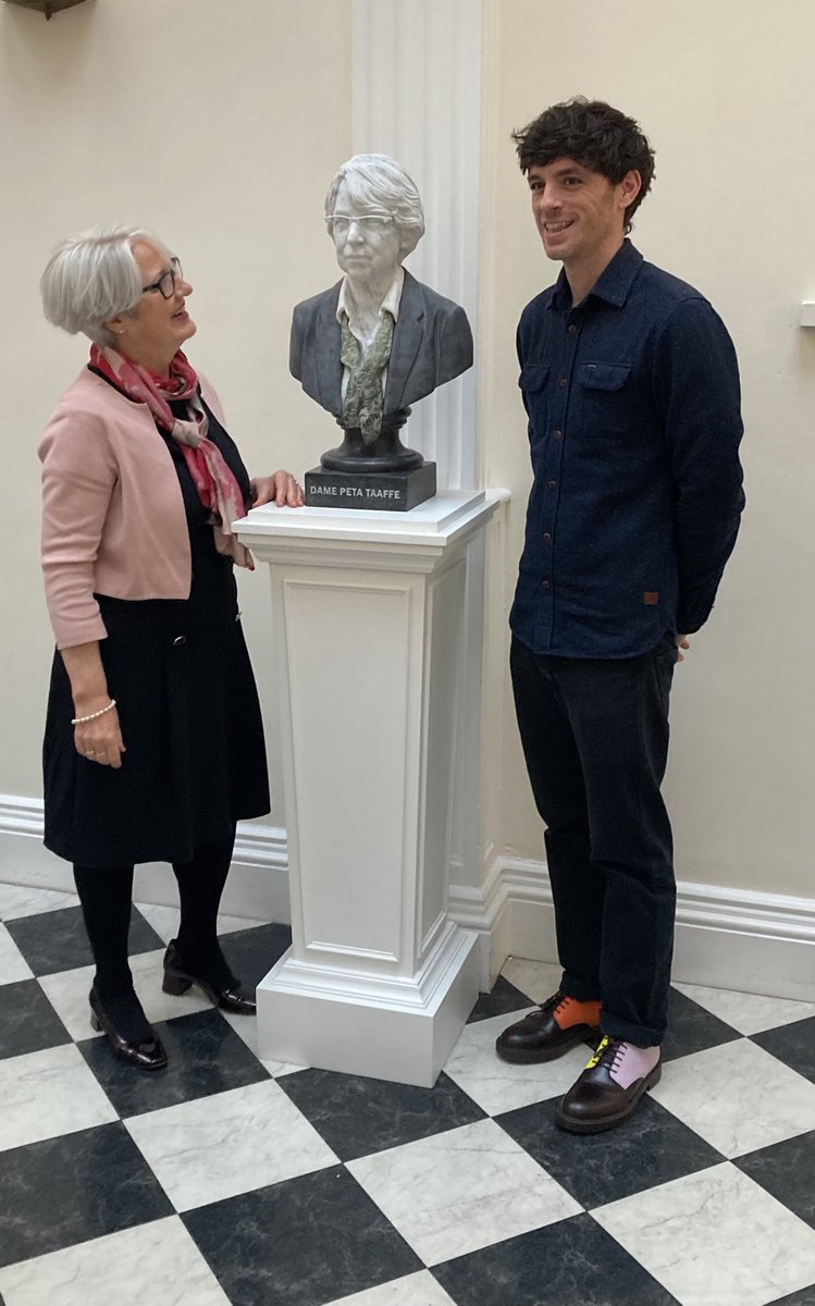 mapflynn's tweet photo. Spectacular morning ⁦@RCSI_Irl⁩ Faculty of Nursing &amp; Midwifery unveiling sculpture of my great friend &amp; mentor Dame Peta Taaffe. Commissioned to celebrate 50 anniversary. Peta is one of the founding members of Faculty and 1st chief nurse of Ireland ⁦⁦@NurMidONMSD⁩ https://t.co/E9F5Ea1aOT
