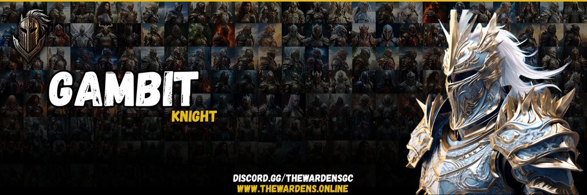 gambit0201's tweet photo. Just received my epic, 1/1 Twitter/Discord banner from @TheWardensGC! It pays to be a Warden. This is just one of the many benefits of being a Knight in the community.  For the Wardens!📷 #WGC https://t.co/cc83s4LaBQ