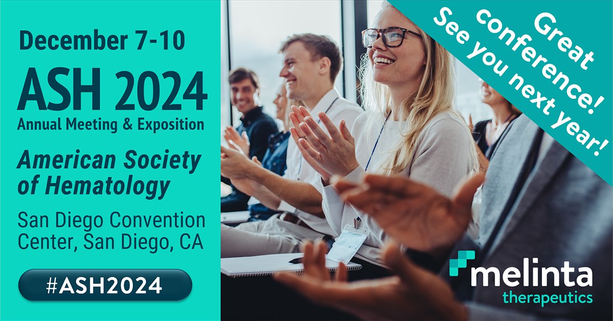 We're wrapping up the 66th ASH Annual Meeting &amp; Exposition (#ASH2024) in San Diego. Visit booth 1857 before you leave! Thanks for a great conference! #ASH24