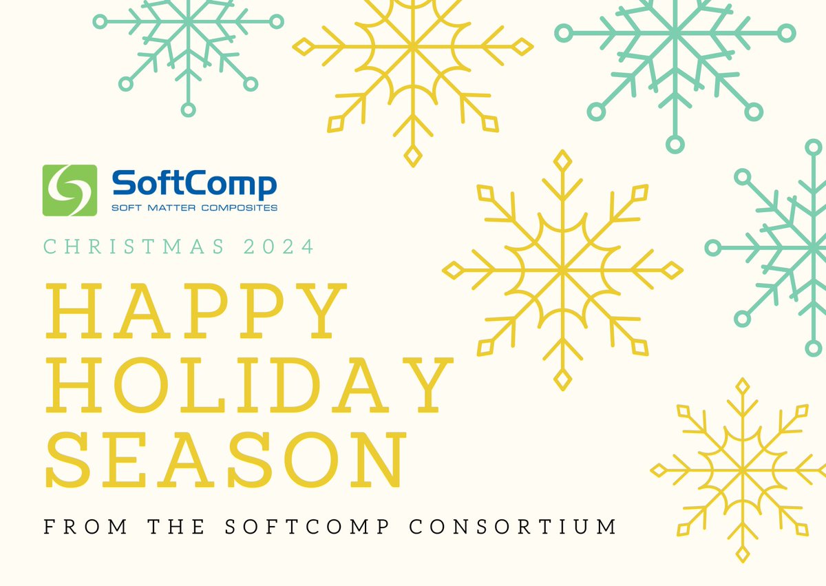 SoftCompNetwork's tweet image. Happy Holiday Season from the SoftComp Consortium!
🎄🎄🎄