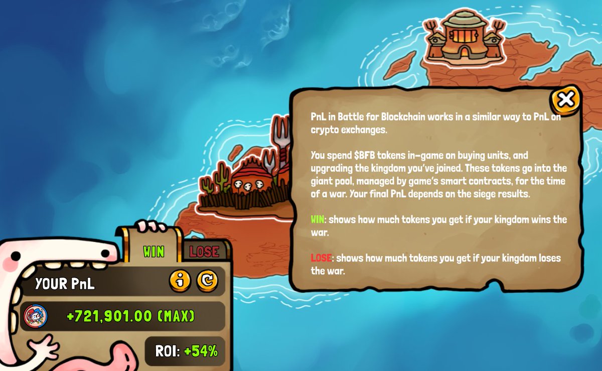 Battle for Blockchain (@battleforblock) on Twitter photo Introducing Patch v0.7: PnL & Infra Upgrade
Today we're launching PnL. We've created a peer-to-peer, smart contracts system handling value redistribution between winning and losing players. 
Similar to how crypto exchanges work! Making crypto games sustainable❤️🩵 Introducing Patch v0.7: PnL & Infra Upgrade
Today we're launching PnL. We've created a peer-to-peer, smart contracts system handling value redistribution between winning and losing players. 
Similar to how crypto exchanges work! Making crypto games sustainable❤️🩵