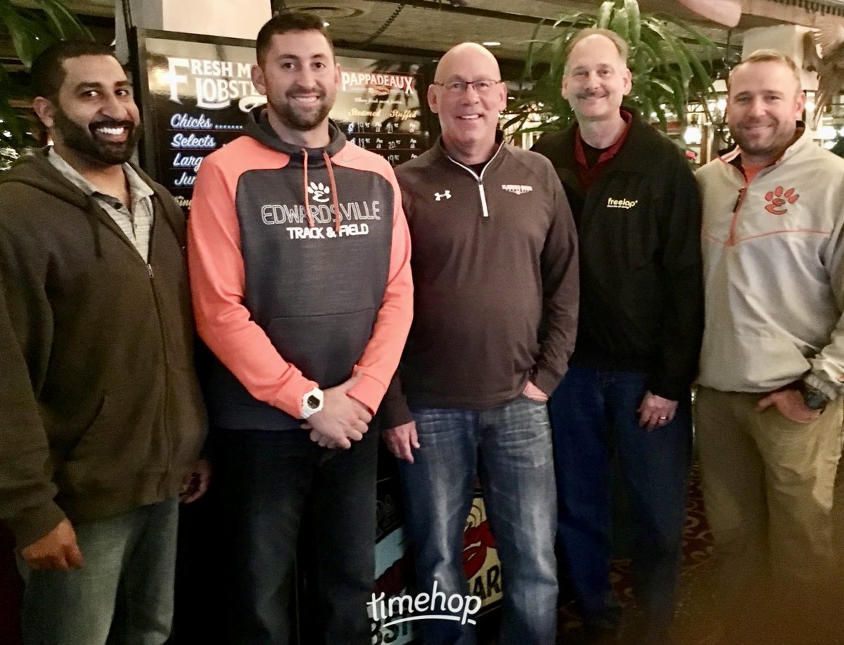 TFConsortium's tweet image. On this day, nine years ago on the eve of TFC-2. (2015)

Latif Thomas, Alec Holler, Tony Holler, Christopher Glaeser (SimpliFaster), and Chad Lakatos. 

Picture taken at Pappadeaux. 

We miss Latif.