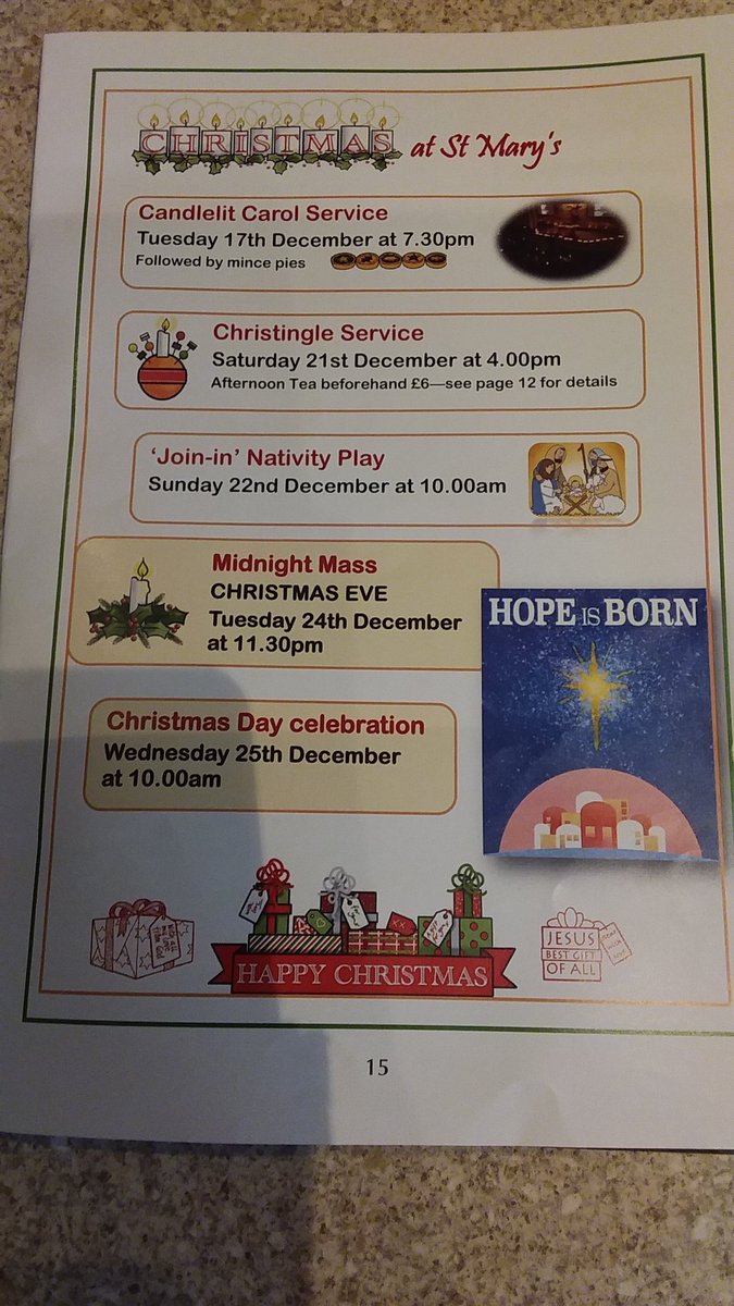 Jesus is coming and meantime here are our services leading up to that.