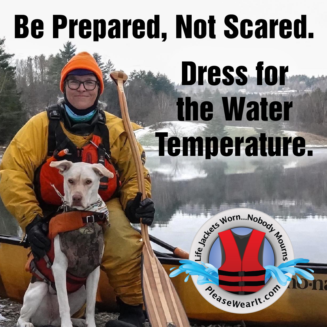 When out enjoying your favorite waterway this winter, be prepared for what might happen. Wear a properly-fitted life jacket, dress in layers for the water temperature (not the air temperature), and take extra clothing in case what you are wearing gets wet. 🧣 🧤 🧥 @PleaseWearIt