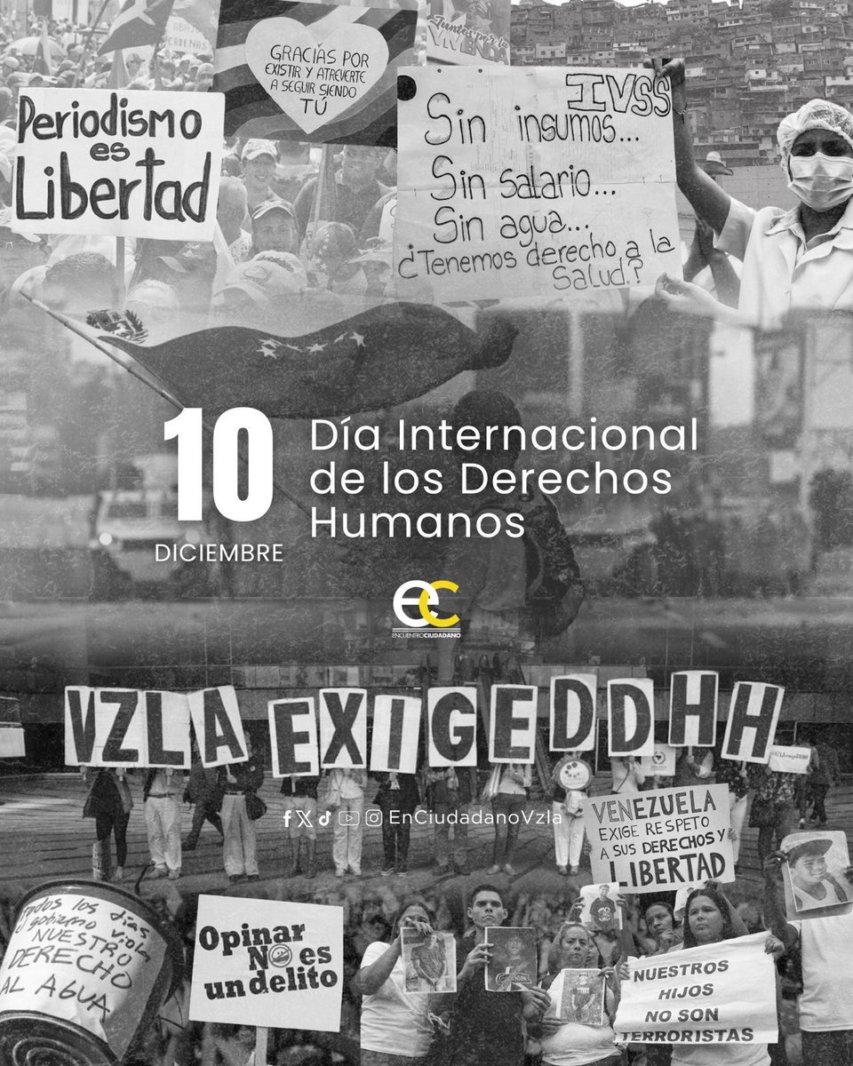 En el Día Internacional de los Derechos Humanos, reafirmamos la importancia de estos derechos inherentes al ser humano y denunciamos la grave crisis que ocurre hoy en nuestra Venezuela, donde la población es víctima de graves crímenes de lesa humanidad. La represión política, la