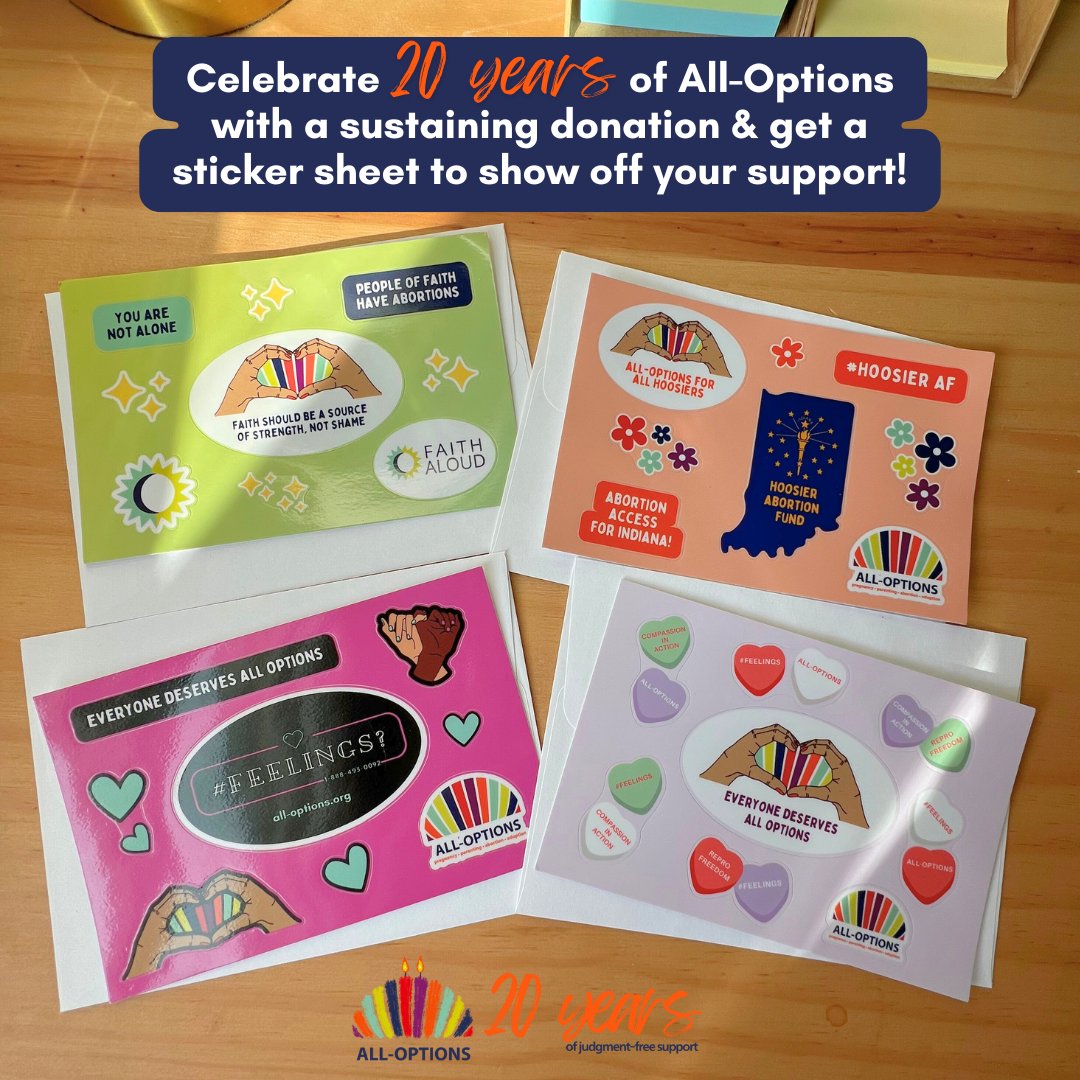 💌 We're getting ready to send out sticker sheets to all our new and upgraded monthly sustaining donors! Want one? Sign up for a monthly donation of $20! Your support makes sure we can keep providing compassionate, judgment-free care ❤️ Donate here rfr.bz/t2b3032