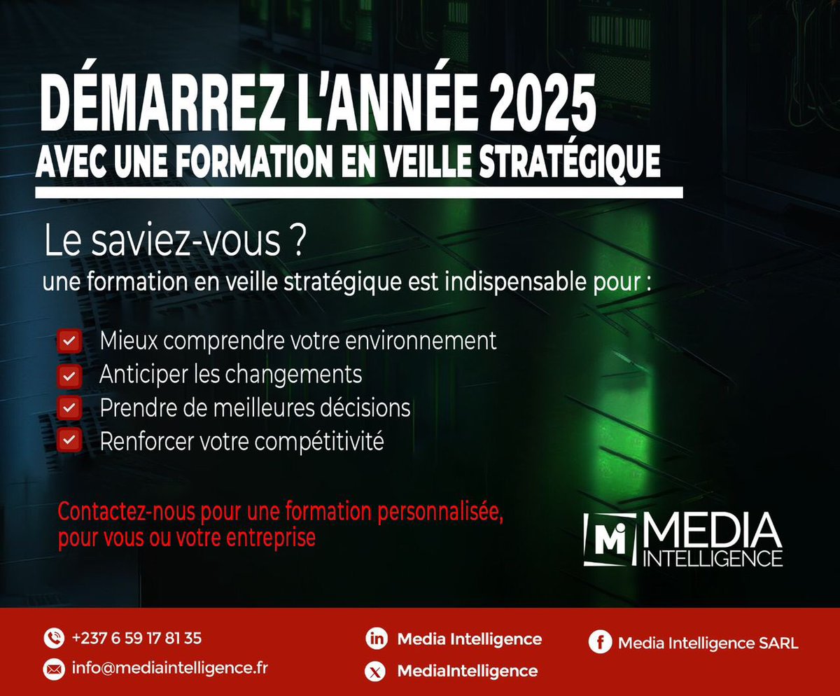 mediaintelli's tweet photo. Nous vous offrons des formations personnalisées, pour vous ou votre entreprise.
#Formation https://t.co/CKJuqmhfxx