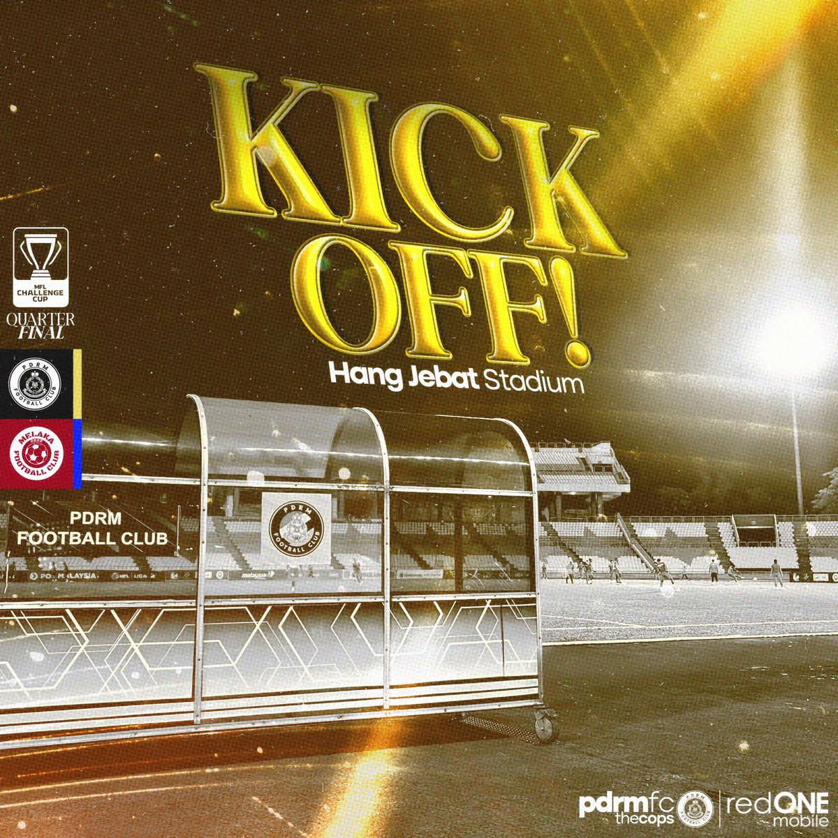 pdrmfcmy's tweet image. 1’ | KICK OFF! We start our match at the Hang Jebat Stadium!

👮🏻‍♂️ 0 - 0 🌳 | #pdrmmel | #MFLChallengeCup2024-25