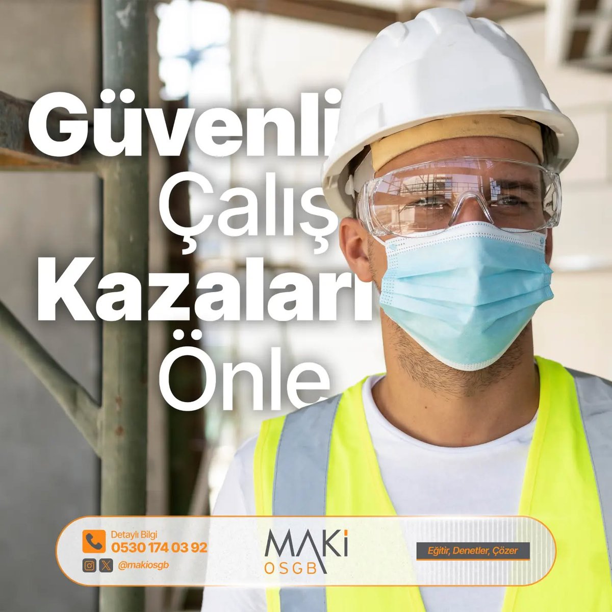 🚧 Güvenli Çalış, Kazaları Önle! 💪

İş güvenliği sadece bir önlem değil, bir yaşam tarzıdır! Maske, baret, gözlük… Tüm koruyucu ekipmanlarını kullan, riskleri en aza indir! Birlikte kazaları sıfıra indirebiliriz! 🦺

Detaylı bilgi için: 0530 174 03 92