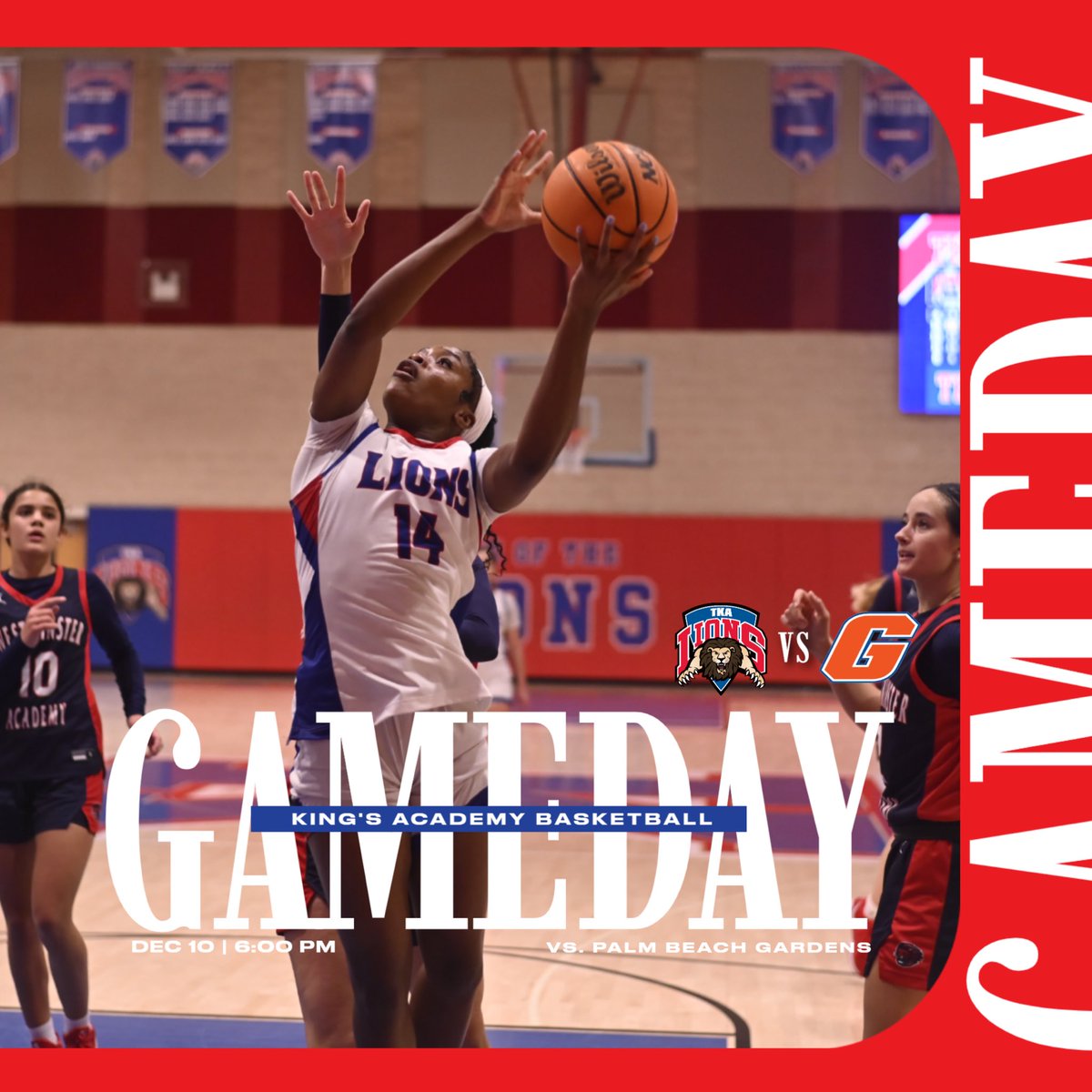 The King’s Academy Athletic Dept. (@tkalions) on Twitter photo The undefeated varsity girls basketball team is ranked #1 in 3A in Florida in this week’s Maxpreps rankings! They play at home tonight against Palm Beach Gardens. Come out at 6 pm to catch them in action.
<a href="/TKAWPB/">The King's Academy</a> <a href="/pbphighschools/">Post on High Schools</a> <a href="/ESPNWestPalm/">ESPN WEST PALM (106.3 FM)</a> <a href="/SUTSReport/">SUTS Report</a> <a href="/PBCBBallForum/">#PBCHOOPS</a> The undefeated varsity girls basketball team is ranked #1 in 3A in Florida in this week’s Maxpreps rankings! They play at home tonight against Palm Beach Gardens. Come out at 6 pm to catch them in action.
<a href="/TKAWPB/">The King's Academy</a> <a href="/pbphighschools/">Post on High Schools</a> <a href="/ESPNWestPalm/">ESPN WEST PALM (106.3 FM)</a> <a href="/SUTSReport/">SUTS Report</a> <a href="/PBCBBallForum/">#PBCHOOPS</a>