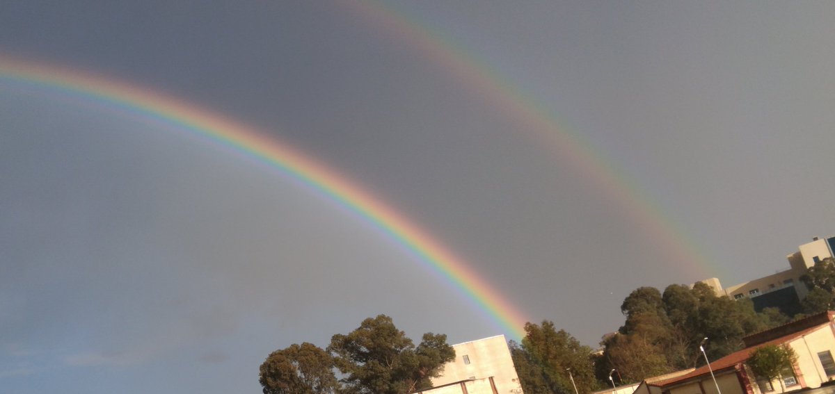 shimmeringkid's tweet photo. Today and for the first time I saw double rainbow in the sky in front of me🌈 #Rain https://t.co/wlmvz9Jwam
