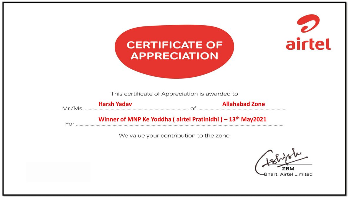 Airtel allahabad Zone TOP 2021..😊