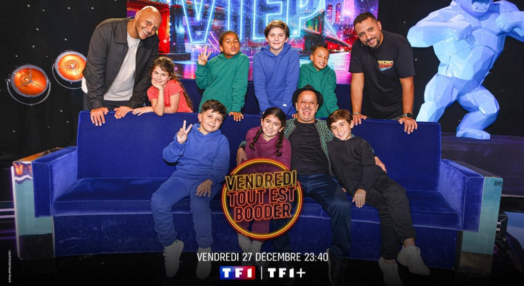 MediasFrance's tweet image. .@Booder_officiel prend les commandes de #VTEP pour une soirée délirante avec les enfants

RDV le vendredi 27 décembre à 23h40 sur TF1