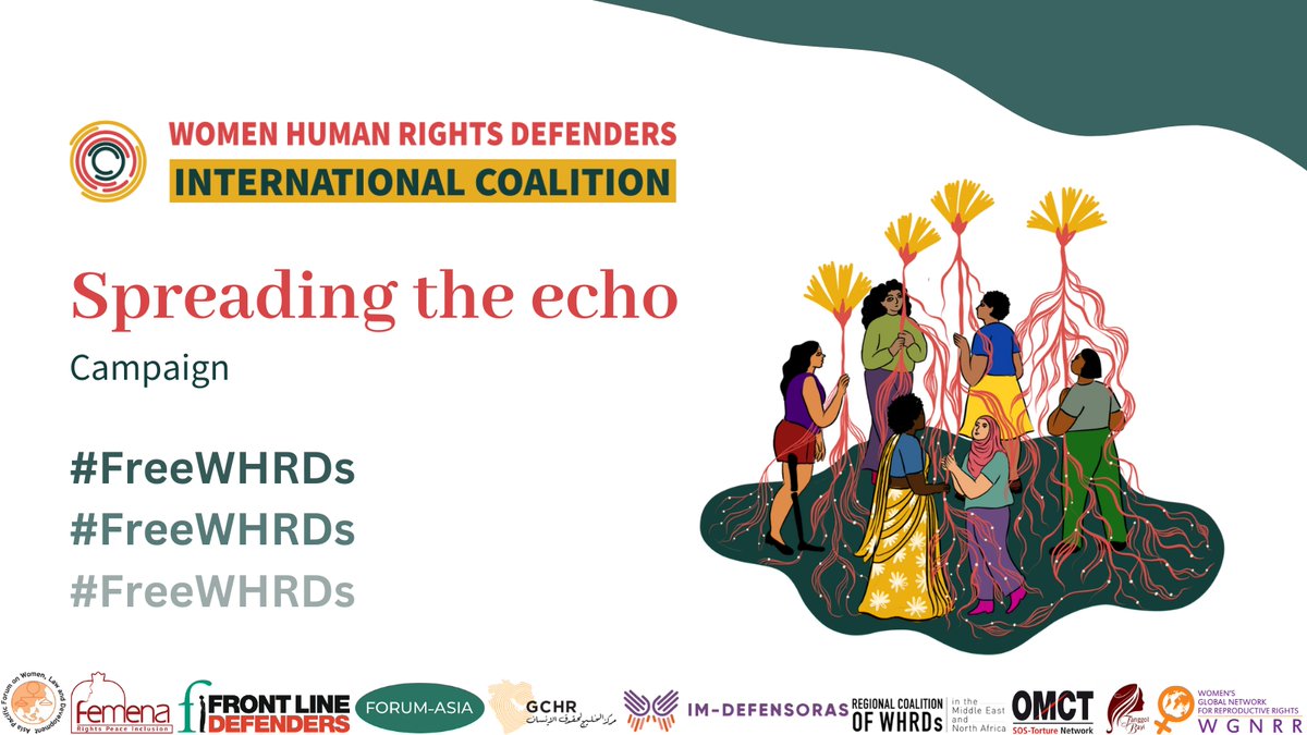 1/4 We thank everyone who participated in the “SPREADING THE ECHO” campaign on the occasion of the 16 Days of Activism against Gender-based Violence. We featured the profiles of 30 women human rights defenders imprisoned for their human rights work and activism. #SpreadingTheEcho