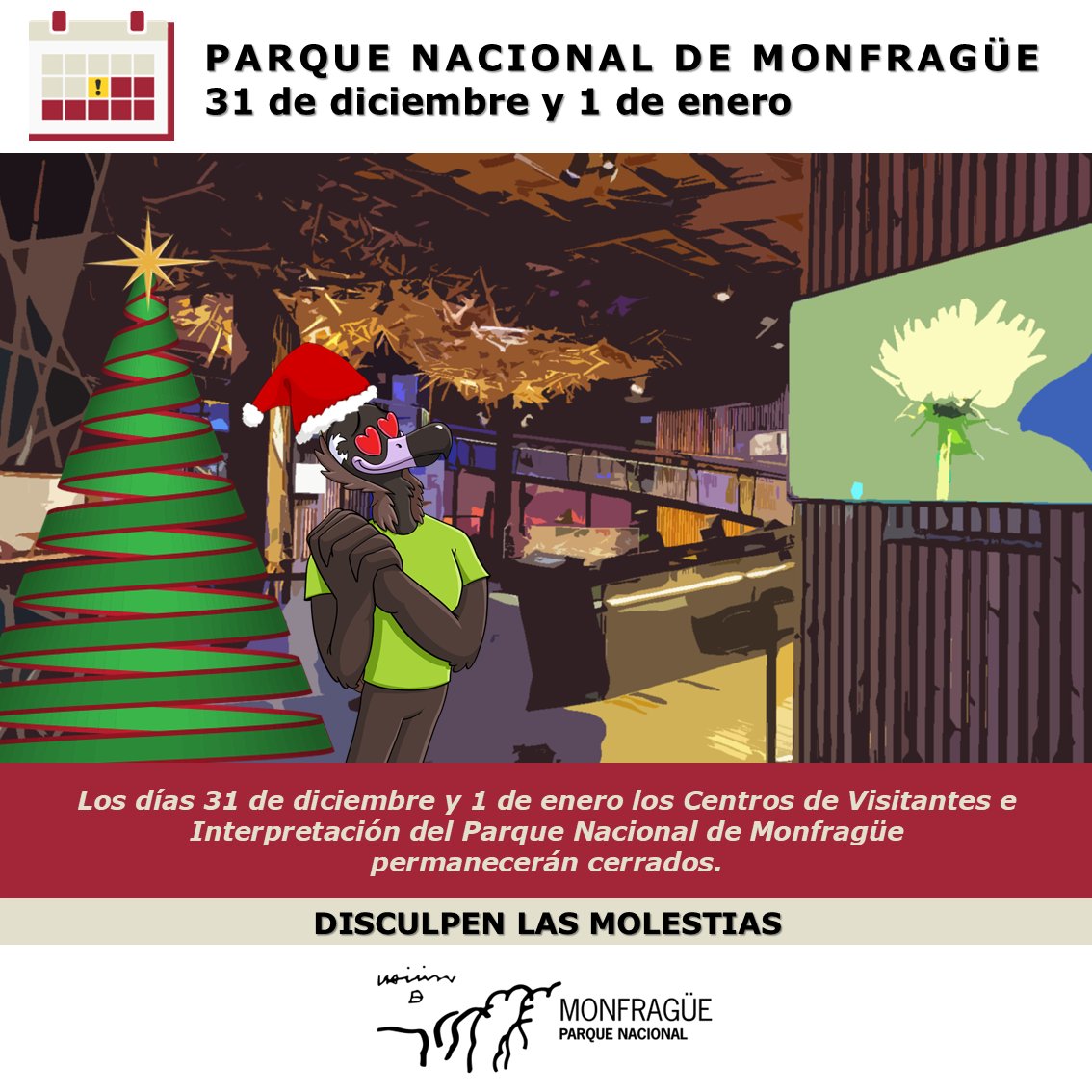📣🔔 #avisosnavidad #Monfragüe #ParqueNacional