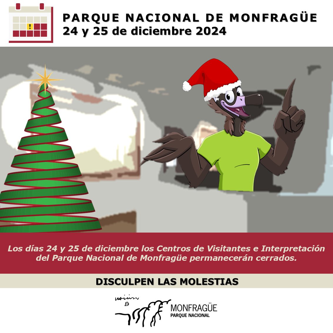 📣🎄 #avisosnavidad #Monfragüe #ParqueNacional