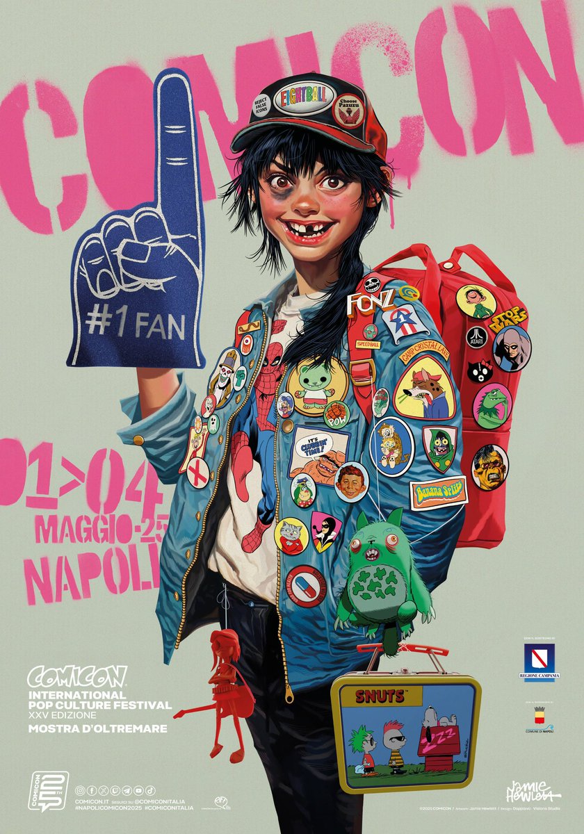 Jamie has designed a poster for Napoli Comicon 2025: