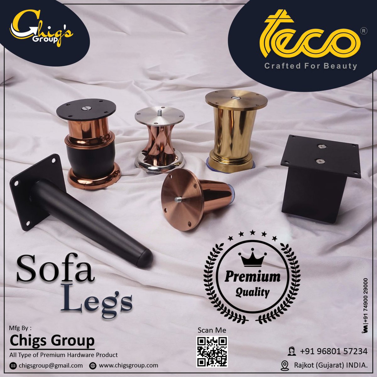 ibais_hardware's tweet image. CHIGS GROUP (Rajkot)

For enquiry via WhatsApp click:
ibais.biz/9680157234

Mr. Chirag Patel - +91 96801 57234
#sofaleg #sofahardware #sofafitting #furniturehardware #hardware #hardwareproduct
.
@ibais_hardware