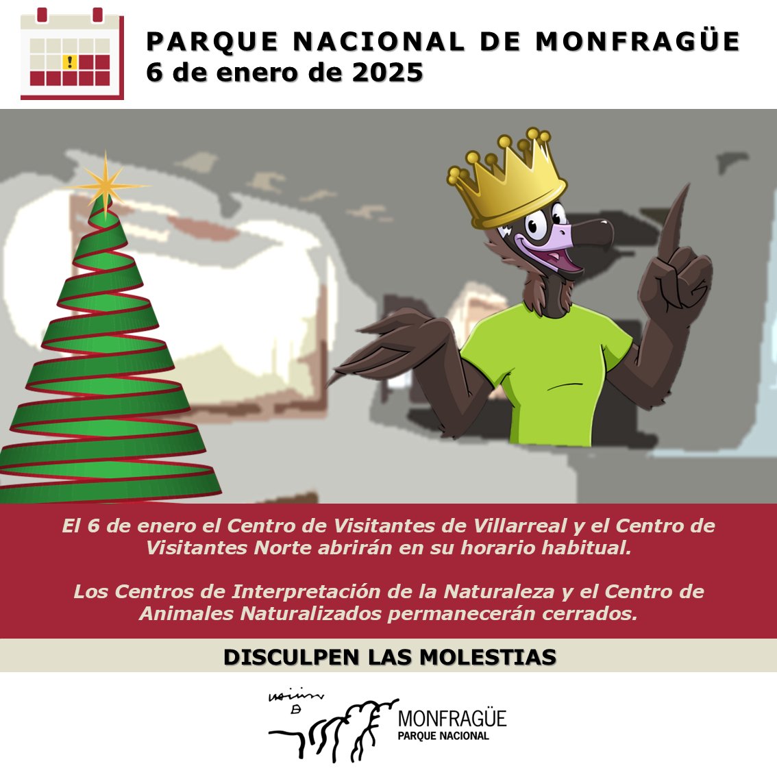 📣👑 #avisosnavidad #Monfragüe #ParqueNacional