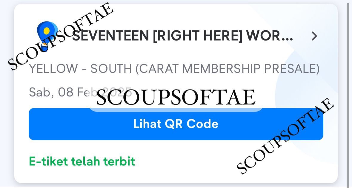 scoupsoftae's tweet photo. (Help RT, tq)

WTS SVT RIGHT HERE IN JAKARTA 

➡️ Yellow South - Day 1 (2 tix)
➡️ RM700/ IDR 2,500,000 each

🌟Can provide proof
🌟 Negotiable if take both
🌟 RTS: upgrade seat
🌟 Can depo, balance during meet up @ venue

#SVT_RIGHT_HERE_IN_JAKARTA
#SVTinJKT #pasarseventen https://t.co/sJMsejPcLO