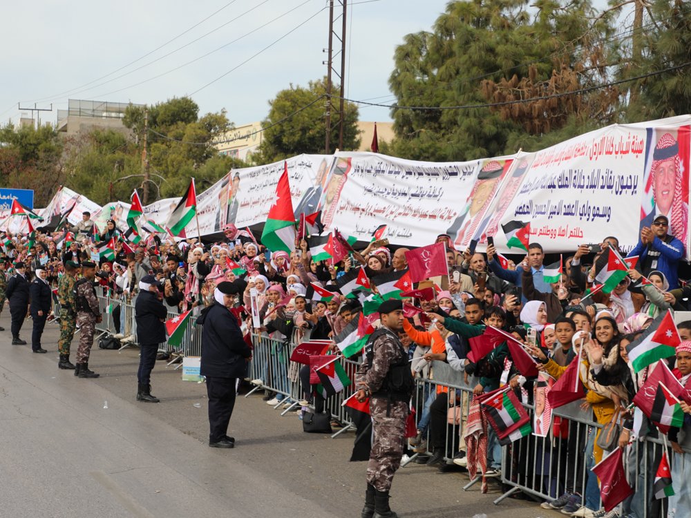 RHCJO's tweet photo. His Majesty King Abdullah II, accompanied by His Royal Highness Crown Prince Al Hussein, visits #Balqa Governorate as part of outreach visits on the occasion of the #SilverJubilee
#Jordan https://t.co/vzrixeErrX