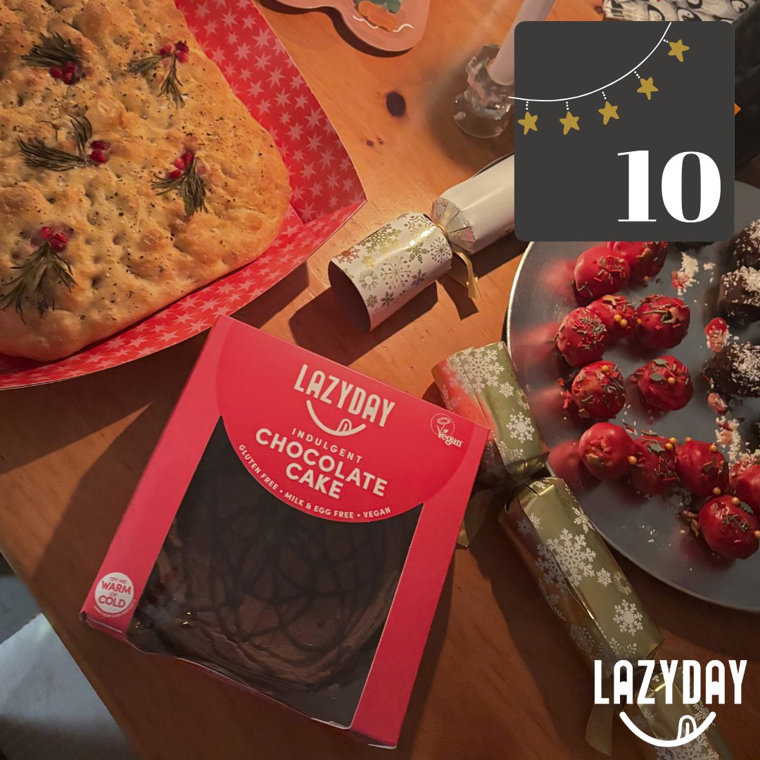 LazyDayFoodsLtd's tweet photo. Day 10 of 12 Days of Cake 🎁

For today’s prize, we’re giving away another Indulgent Chocolate Cake.

🎅🏼To Enter:

1️⃣ Simply like this post📱

The winner will be announced tomorrow at 1pm – good luck! 🤞✨

#12DaysOfCake #Vegan #FreeFrom #Christmas https://t.co/ObUCqIW5MC