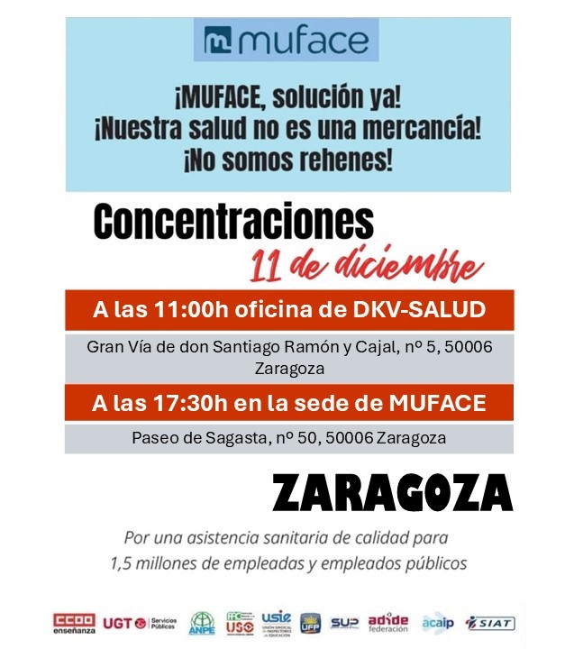 anpearagon's tweet photo. 🌐Concentraciones 11-D, en todas las capitales de provincia de España, para que los servicios médicos para mutualistas no se vean mermados, sino que mejoren sus prestaciones.  

Exigimos certezas y garantías para MUFACE evitando el colapso de la sanidad pública. https://t.co/aXX0DqFze9