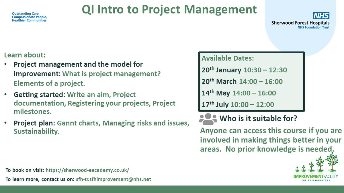 Sherwood Forest Hospitals Improvement Faculty tweet media