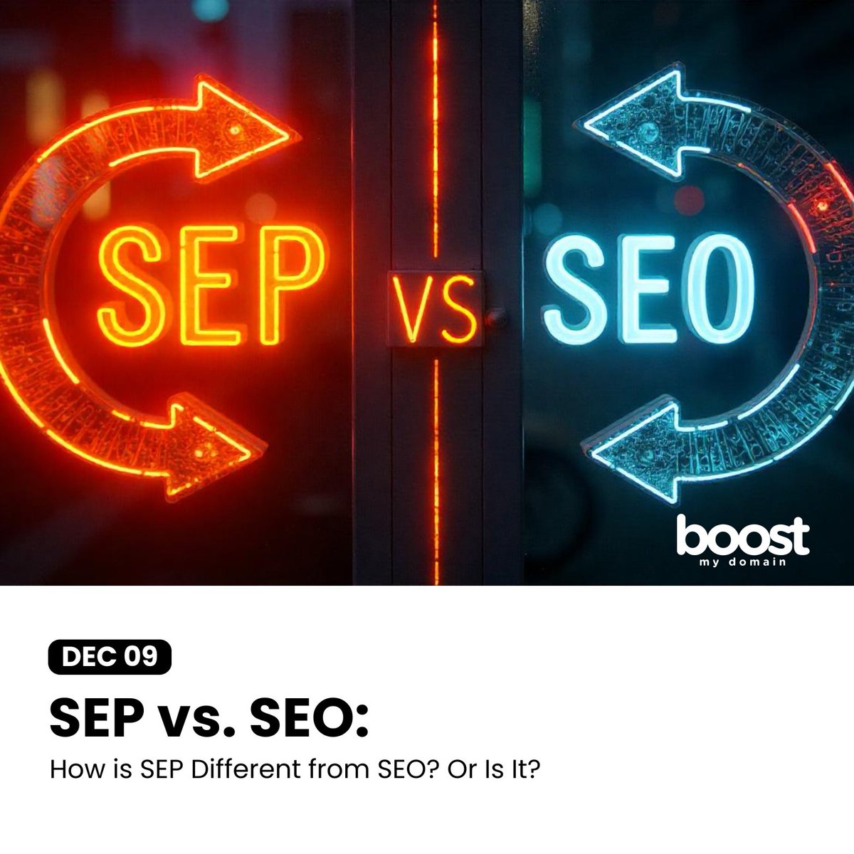 boostmydomain's tweet photo. SEP vs. SEO: How is SEP Different from SEO? Or Is It?

Read here: https://t.co/H6TgMtUjsw

#SEPvsSEO #SEO #SEP #SearchEngineOptimization #SearchEnginePositioning #ContentMarketing #DigitalMarketing #SERP #Keywords #UserIntent #ContentStrategy #WebsiteTraffic #OrganicTraffic https://t.co/lG0d4YPbgi