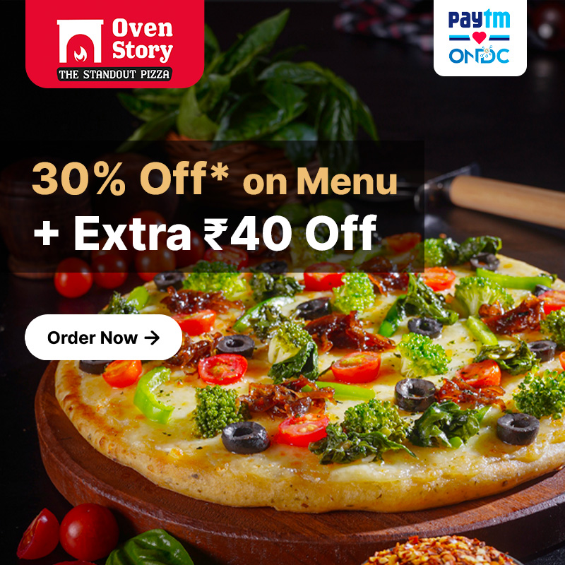 Paytm❤️ONDC (@paytmseondc) on Twitter photo Your perfect pizza slice awaits🍕🔥
With #PaytmSeONDC, enjoy 30% off on the menu plus an extra ₹40 off
Don't wait, order now: m.paytm.me/OvenStory1
<a href="/ONDC_Official/">ONDC India</a> #PaytmONDC Your perfect pizza slice awaits🍕🔥
With #PaytmSeONDC, enjoy 30% off on the menu plus an extra ₹40 off
Don't wait, order now: m.paytm.me/OvenStory1
<a href="/ONDC_Official/">ONDC India</a> #PaytmONDC