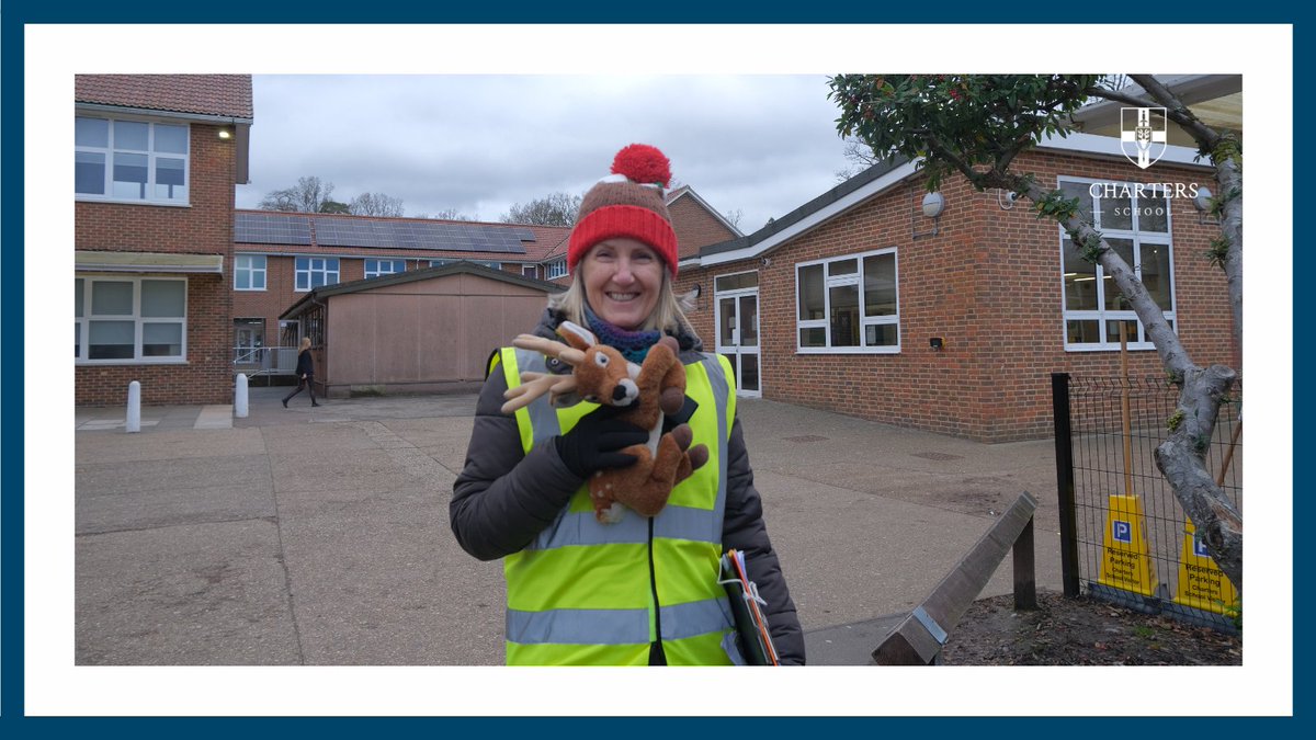 ChartersSchool's tweet photo. #WhereIsWaddleton
Our school mascot Waddleton joined students from across the school today as they tucked into their delicious Christmas lunch. Staff from #Cucina got into the festive spirit, as did Mrs Henly who sported her Xmas pudding hat whilst on duty 🎄🤶 https://t.co/tUqTaAIkq4