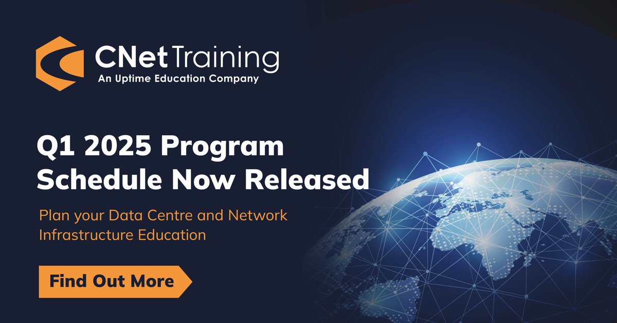CNet Training (@cnettraining) on Twitter photo Plan Your 2025 Digital Infrastructure Knowledge Progression with <a href="/CNettraining/">CNet Training</a>.
Data Centre and Network Infrastructure education program dates have now been released for quarter one 2025.
See full schedule here: lnkd.in/d6CSWQq
Talk to us here: lnkd.in/ehynhyXx Plan Your 2025 Digital Infrastructure Knowledge Progression with <a href="/CNettraining/">CNet Training</a>.
Data Centre and Network Infrastructure education program dates have now been released for quarter one 2025.
See full schedule here: lnkd.in/d6CSWQq
Talk to us here: lnkd.in/ehynhyXx