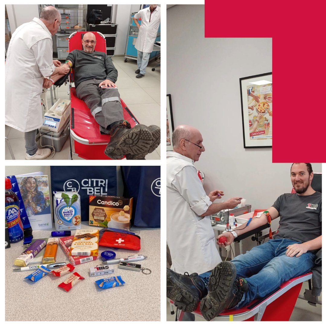 TMS_IS's tweet photo. Vandaag organiseren we samen met Tiense Suikerraffinaderij , CITRIBEL , BENEO en Kim's Chocolates de 6e editie van de bloedinzamelactie 🩸.  Zo ondersteunen we het Rode Kruis en benadrukken we het belang van bloeddonaties. 
Dank aan iedereen die dit initiatief mogelijk maakt.🫶 https://t.co/NoXz8aN97F