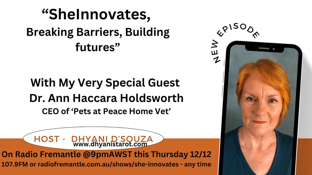 Northotago's tweet photo. Join us this week as we welcome Dr, Ann Haccara Holdsworth, founder of Pets at Peace Home Vet and leader of the #BeYOUFreedomQuest.
This conversation is a must listen for anyone seeking clarity, courage and transformation. Don't miss it!
#WomenInBusiness #Confidence # Compassion https://t.co/lzp3amGVdr