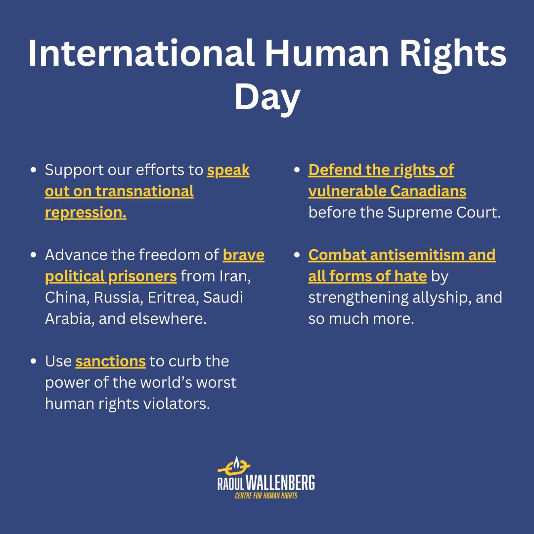 Today, on #InternationalHumanRightsDay, we reaffirm our commitment to upholding the fundamental principles of human rights that underpin our shared humanity: #dignity, #freedom, and #justice.

As we mark this important day, we invite you to support our efforts to speak out on