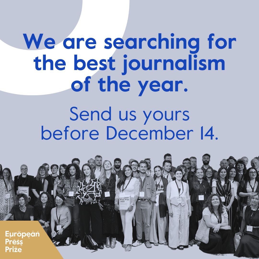 Mathias Friis (@mathfriis) on Twitter photo VIL DU VINDE <a href="/EuroPressPrize/">European Press Prize</a>? 
Så SKYND dig at skrive en indstilling - for deadline er på lørdag den 14. december. 
Igen i år har jeg fornøjelsen af at være med til at udvælge de nominerede.
48 lande er med i konkurrencen om de fem priser.
Mere her: europeanpressprize.com/before-you-ent… VIL DU VINDE <a href="/EuroPressPrize/">European Press Prize</a>? 
Så SKYND dig at skrive en indstilling - for deadline er på lørdag den 14. december. 
Igen i år har jeg fornøjelsen af at være med til at udvælge de nominerede.
48 lande er med i konkurrencen om de fem priser.
Mere her: europeanpressprize.com/before-you-ent…